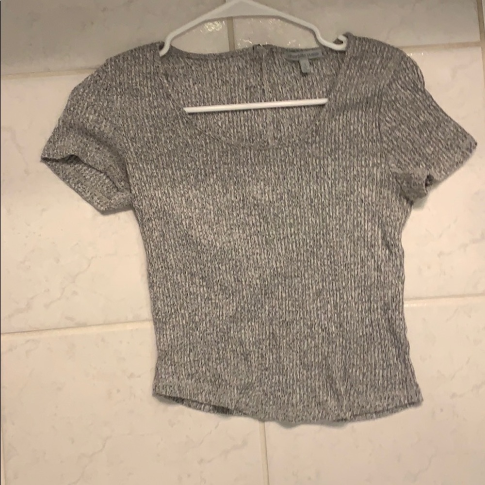 Grey Short Sleeve Shirt (Charlotte Russe; S)